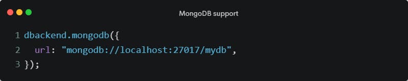 MongoDB Mongoose connection snippet